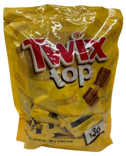 트윅스 탑 초코바 파우치 36p, 756g, 1개