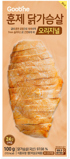 굽네 오리지널 훈제 닭가슴살, 100g, 1개