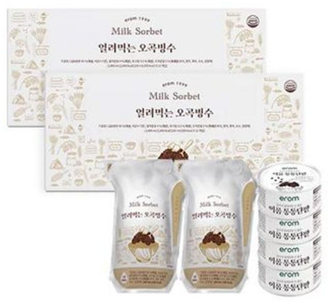 이롬 얼려먹는 오곡빙수 24팩+통통단팥 4캔, 1세트, 200ml
