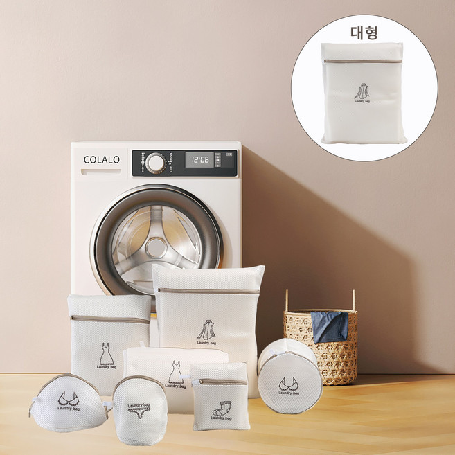 KLW 세탁망 대형 두꺼운 메쉬망 사각 빨래망 대형 세탁기 고급세탁망, 베이지, 1개