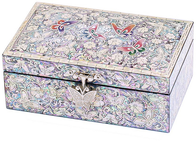 따숨 미니 자개보석함 자개함 나전칠기 외국인선물, 미포함, 1개, 3-9.나비 프리미엄 자개