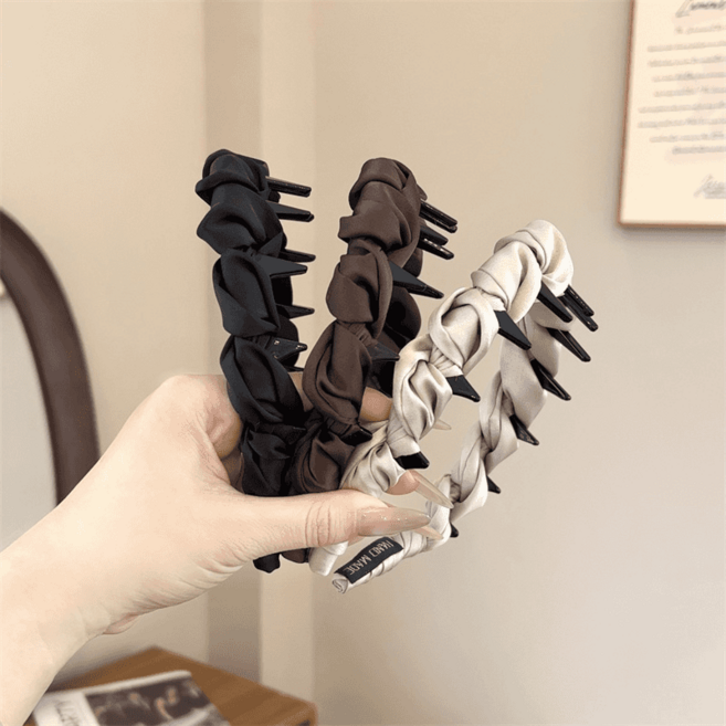 헤어밴드 고급스러운 정수리 미끄럼 방지 밴드 치아 세안 메이크업 아웃밴드