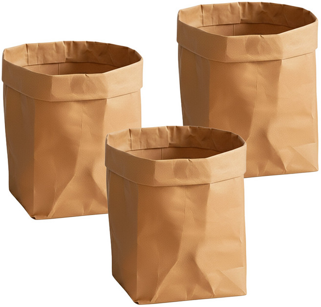 생활친구 방수 페이퍼백 냉장고정리 크라프트, 3개, S