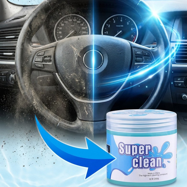 차량용 방향제 다용도 차량 실내세정제 워싱 프리 반복 사용 가능 먼지제거 클리너젤, 1개, 상쾌한 향