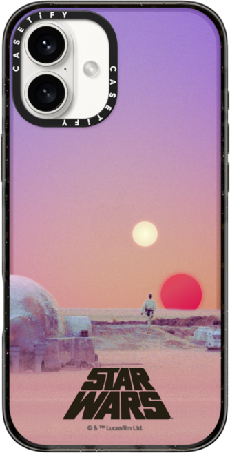 케이스티파이 CASETiFY 아이폰 16 플러스 임팩트 케이스 Tatooine Binary Sunset - 블랙, {Size} {Color} -  블랙