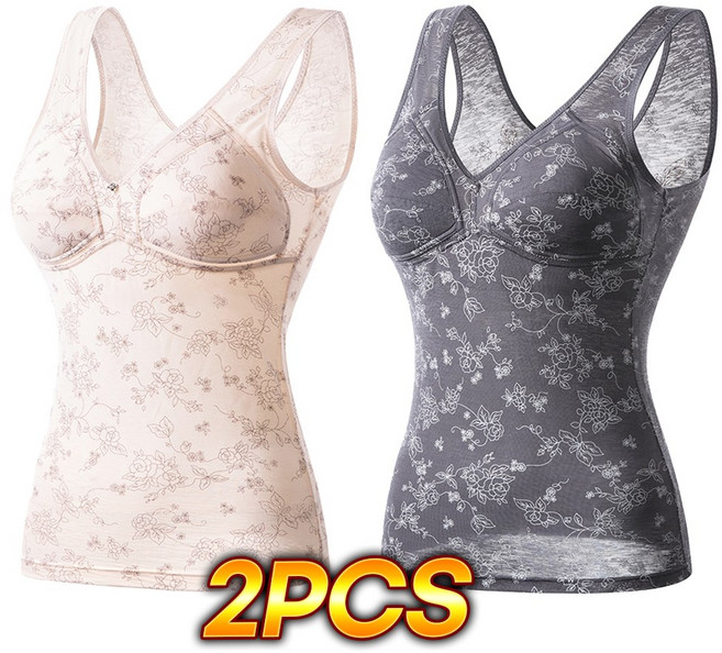 한미 인견 슬라브나염 노몰드 빅사이즈 브라런닝 2P