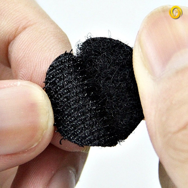 원형 벨크로 접착 벨크로 밸크로 테이프 보슬이 까슬이 1cm, 블랙-1cm