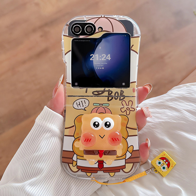 아펙시움 핸드폰케이스 갤럭시 z플립3 z플립4 z플립5 z플립6 z플립7 힌지보호 휴대폰 불룩한 입 캐릭터