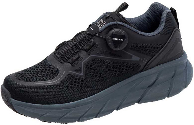 월드컵 남여공용 초경량 니트 다이얼 쿠션 4.5cm 키높이 트레킹화 워킹화 운동화 블랙