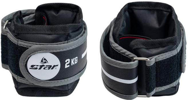 스타스포츠 이지중량밴드 5kg 손목 발목 모레주머니, 블랙