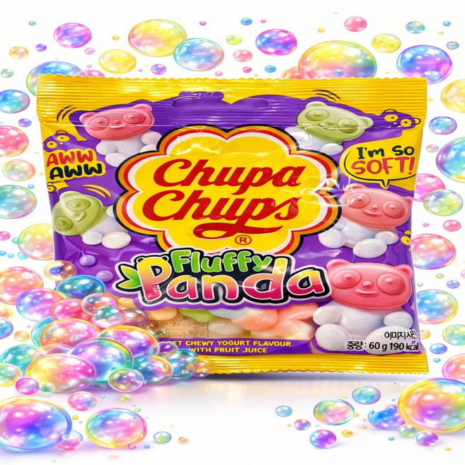 츄파춥스 플러피 판다 젤리, 60g, 40개