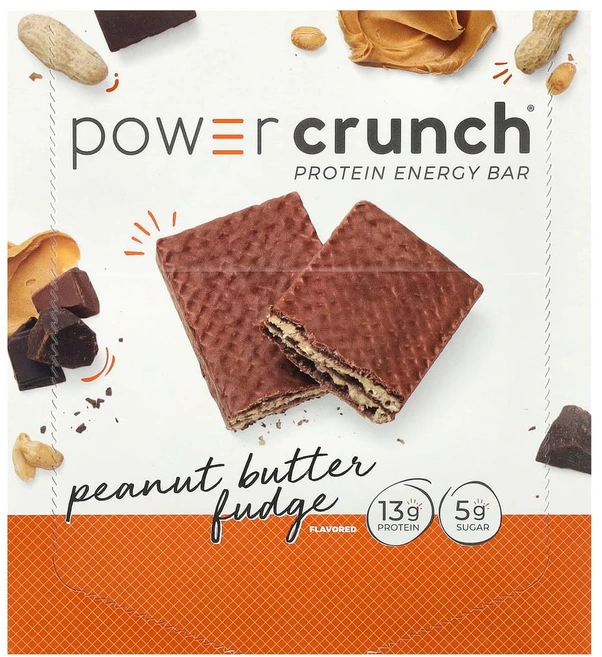 비엔알지 Power Crunch 프로틴 에너지 바 피넛버터 퍼지 바 12개 개당 40g(1.4oz), 1개, 40g - 쿠팡