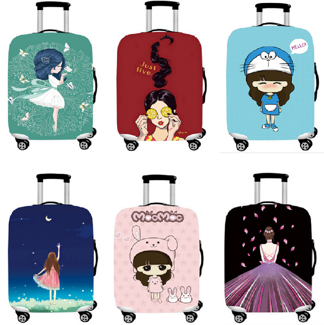 고탄력 스판 캐리어 캐릭터 커버 방수 덮개 20인치 24인치 28인치