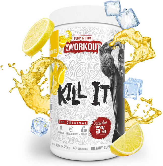 리치피아나 5% 뉴 킬잇 헬스부스터 40서빙 ITALIAN LEMON ICE 지구력 보충제 부스터 프리워크아웃, 1개, 40회분