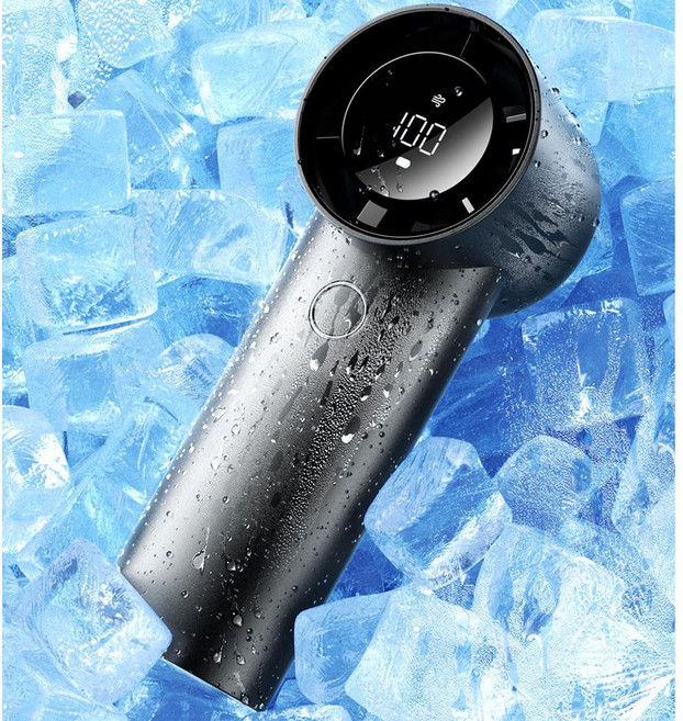 ColdSky 휴대용 팬 6000mAh 배터리 작동 냉각 야외 여행 홈위한 5 속도 조절 가능한 소형 데스크탑, 1) Black, 1개