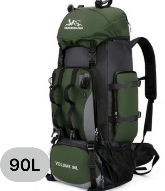 아웃도어센스 90L 대용량 빅사이즈 방수 등산 가방 대형 배낭 백팩, 그린