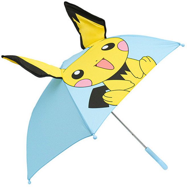 포켓몬스터 POINT 귀 입체 블루 47 수동우산 피카츄 우산