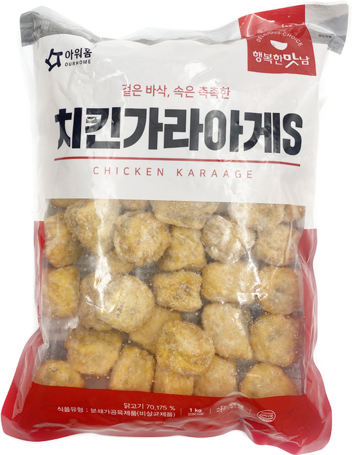 아워홈 순살 치킨가라아게 S, 1kg, 2개