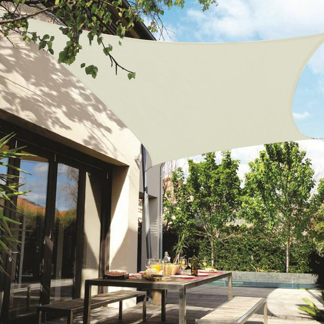 HK.sell 굿초이스 그늘막 천막 야외 옥상 타프 선쉐이드, 메쉬, 사각 2X3m 크림