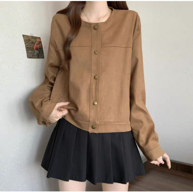 쩐쿠 여성 라운드 데일리 고급 자켓 K0256