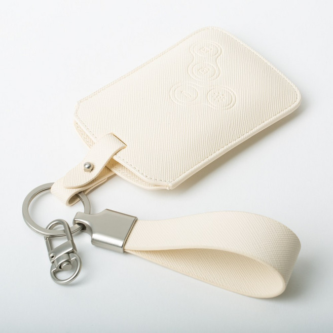 (무료각인)르노 호환 그랑 콜레오스 QM6 SM6 XM3 차키케이스 차키링 키홀더 차량용품, 엔젤크림, 르노 B, 흑니켈(각인무료)