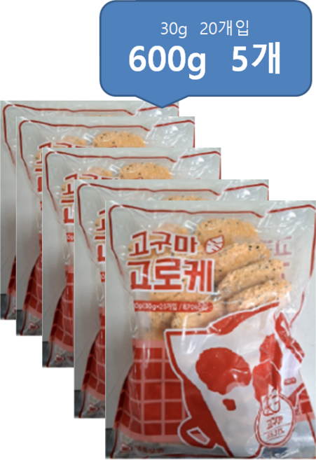 가토코 고구마고로케, 600g, 5개