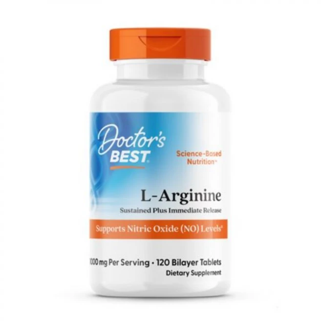 Doctor's Best L-Arginine Sustained Plus Immediate Release -- 1000 mg Per Serving - 120 Bilayer Tab, 1개, 1개, 120정 - 쿠팡