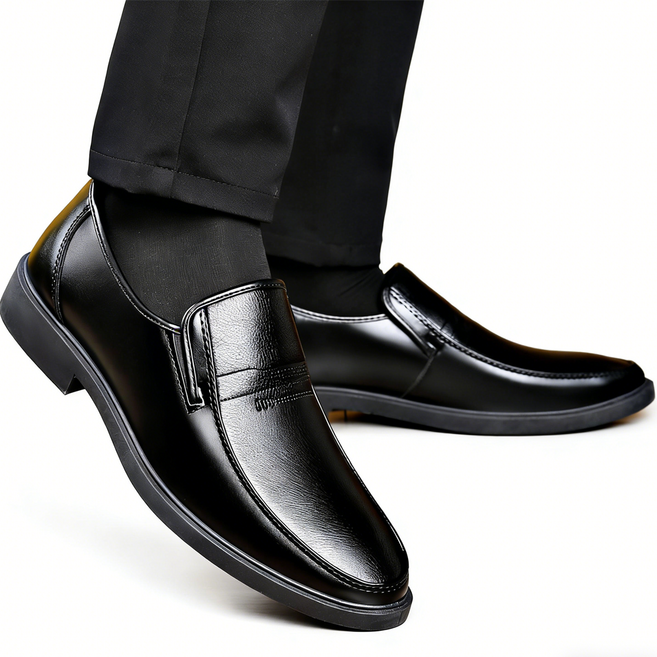 ANYOU 남자 발편한 가죽 정장 구두 캐주얼 발볼넓은 로퍼