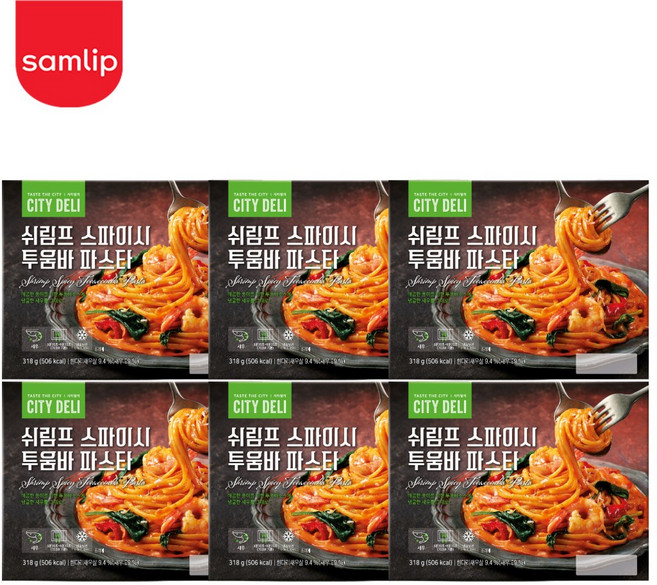 시티델리 쉬림프 스파이시 투움바 파스타, 6개