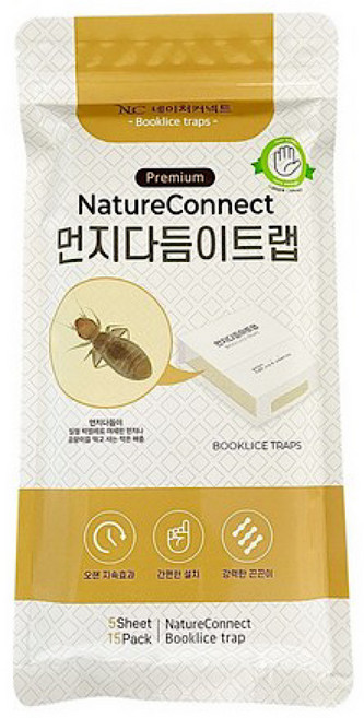 네이처커넥트 먼지다듬이 트랩 15개입 북라이스 원인 제거 박멸 약 퇴치법 끈끈이 유인, 1개
