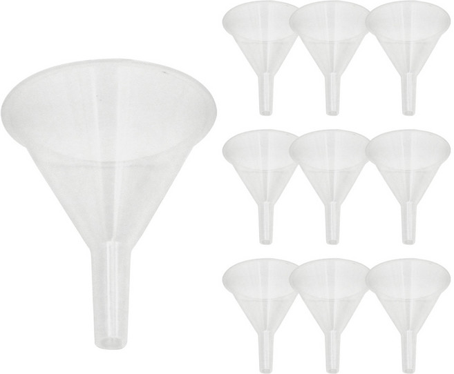 디퓨저 DIY 부자재 다용도 소분용 미니 깔때기, 10개, 투명,M