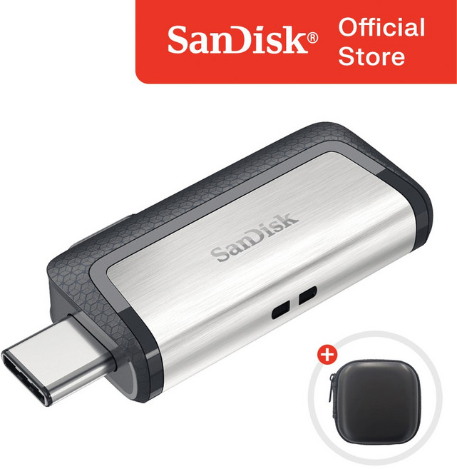 샌디스크 울트라 듀얼 C타입 OTG USB 3.1 SDDDC2 + 보관 케이스 패키지, 256GB