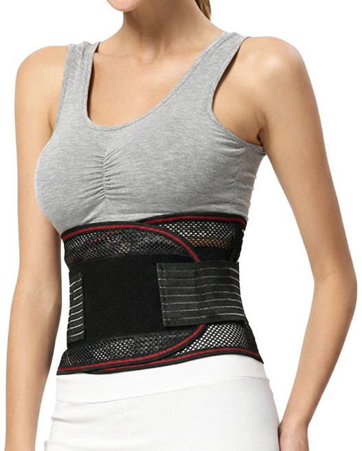 Mesh 시원한 여름용 허리보호대 통풍 허리복대 허리지지대 허리밴드, 1개