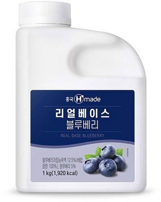 흥국 리얼베이스 블루베리 1kg(아이스포장), 1개, 1kg