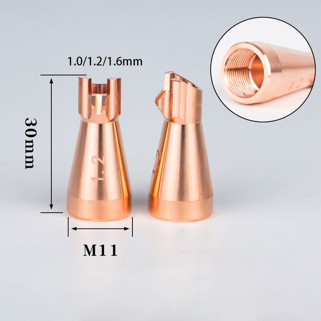 KRD 용접 깍지 KARUIDE 스레드 건 내부 구리 노즐 H30 핸드헬드 M11, 1 0mm, Outer corner weld