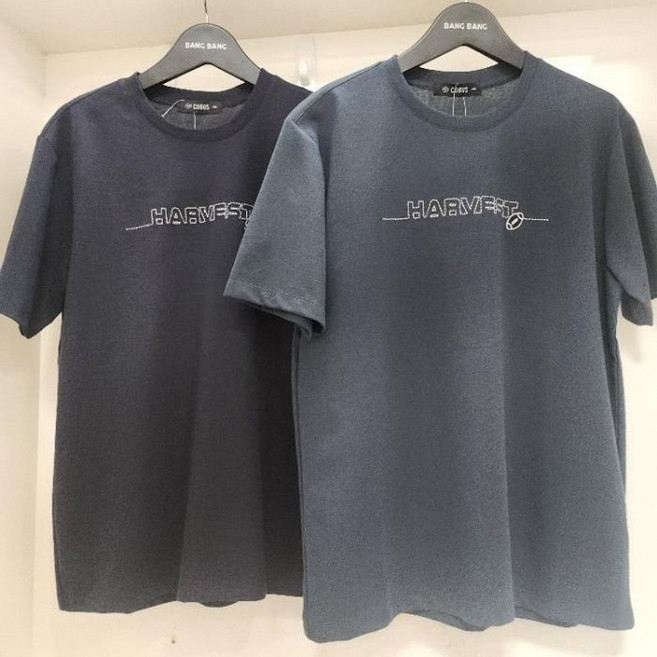 뱅뱅 HC15 여름 빅사이즈 남성 레터링 라운드 반팔 티셔츠 BTL312