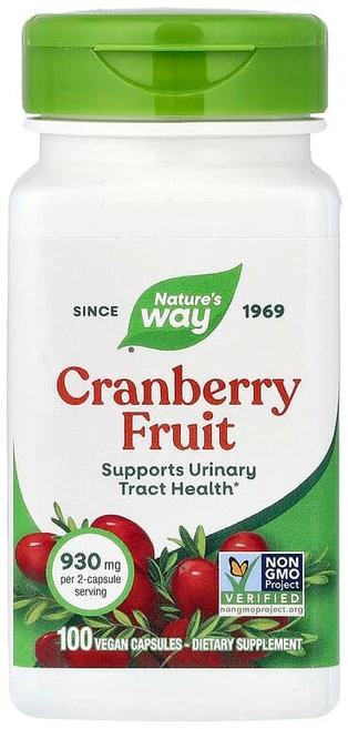 Nature's Way 크랜베리 열매 베지 캡슐 100정(캡슐 1정당 465mg) NWY-12150, 180개, 100정 - 쿠팡