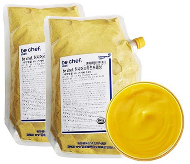 동원 허니 머스타드 드레싱- 2kg (업소전문용), 1개, 2L