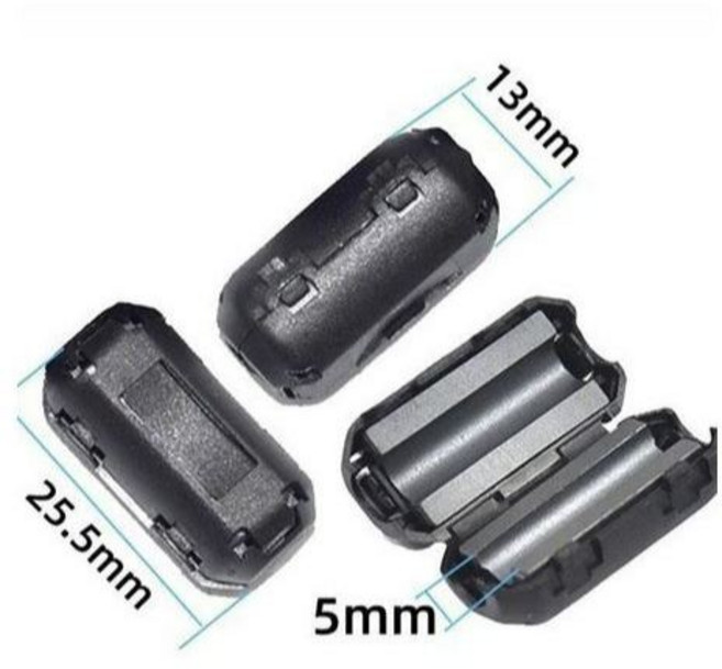 扣式磁環 濾波器 消除雜訊 抗干擾隔離器 突波抑制器 (內徑5mm), 1個, 內徑5mm扣式磁環批發價, 內徑5mm扣式磁環批發價