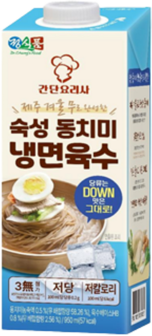 정식품 간단요리사 숙성 동치미 냉면육수 시원한 냉면 육수, 4개, 950ml