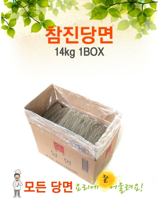 참진당면 벌크형, 1박스, 14kg