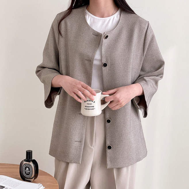 마마걸 세나자켓 빅사이즈여성의류 중년여성 오버핏자켓 롱자켓 큰사이즈 중년여성자켓 엄마옷 마담의류 봄자켓 큰사이즈