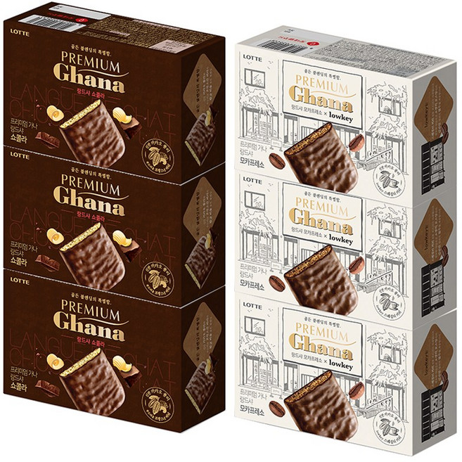 롯데 프리미엄 가나 랑드샤 쇼콜라 91g + 모카프레소 91g, 3세트, 182g