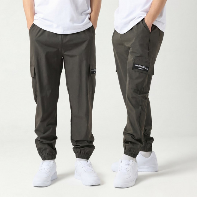 오로꼬 1+1 남자 쿨링 나일론 조거팬츠 아이스 냉감 바지