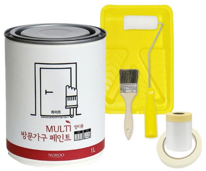 하우홈 노루 친환경 수성 방문가구용 부자재 패키지, 화이트 기본형set, 1L, 1개