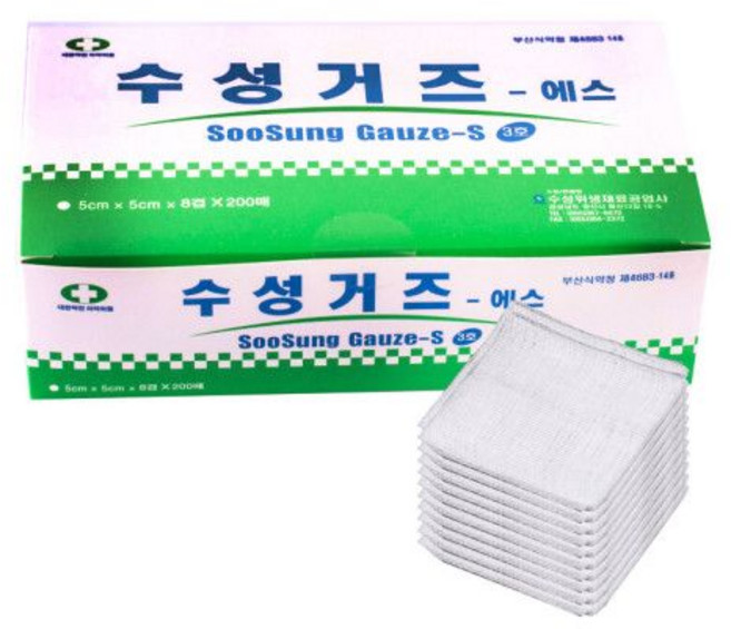 수성위재 거즈 10cm x 20cm 8겹 100P Gauze(접은거즈), 1개