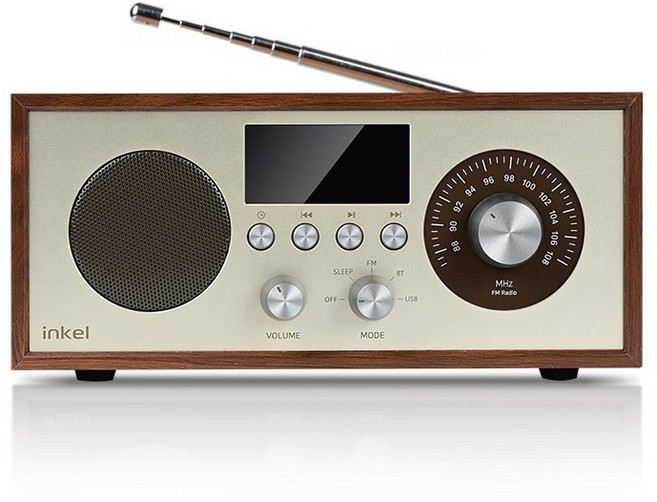 인켈 무선충전 블루투스 스피커 Inkel SIGNAL, 월넛 Walnut