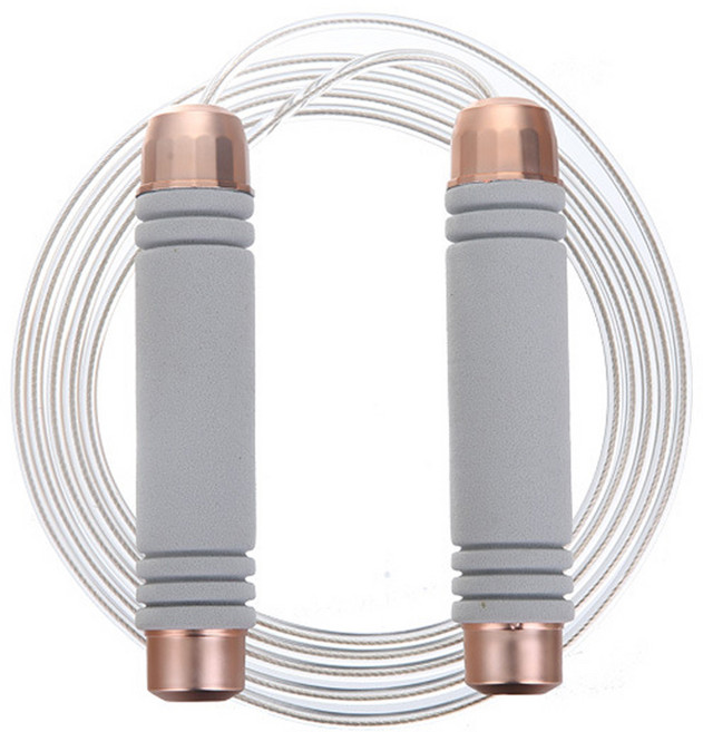 바이모던 꼬임방지 스틸와이어 논슬립 줄넘기, 멜란지골드, 1개