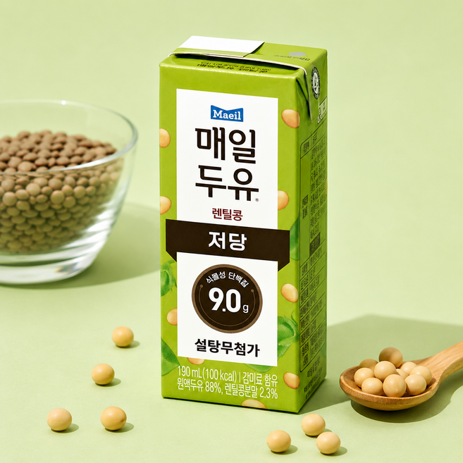 매일두유 렌틸콩 저당 설탕무첨가 190ml 24팩, 24개