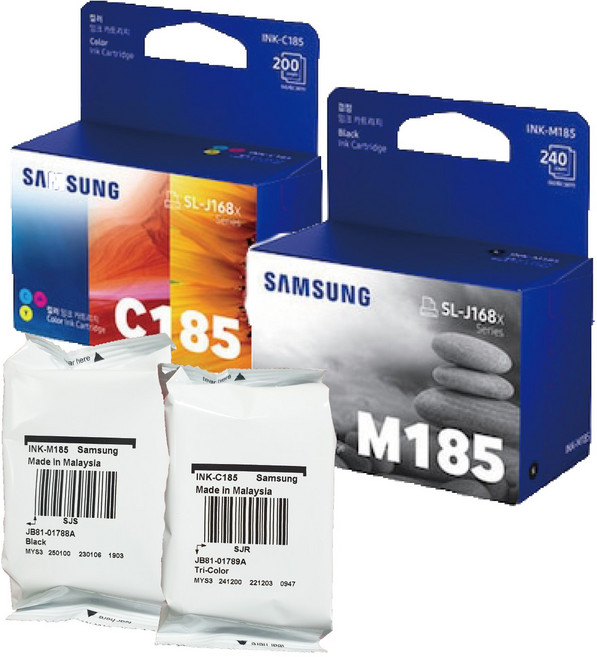 삼성잉크 M185 C185 정품 잉크세트 SL-J1685 1680 1683 J1780W J1780DW